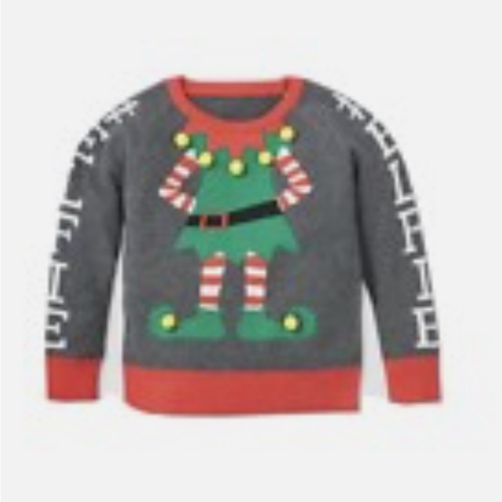 WELL WORN ELF UGLY SWEATER SIZES 12M & 18M (NEW WITH TAGS)